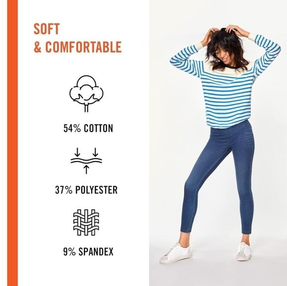 HUE Women's Ultra Soft High Waist Denim Leggings Black Leggy Leopard Size Medium - Picture 4 of 16